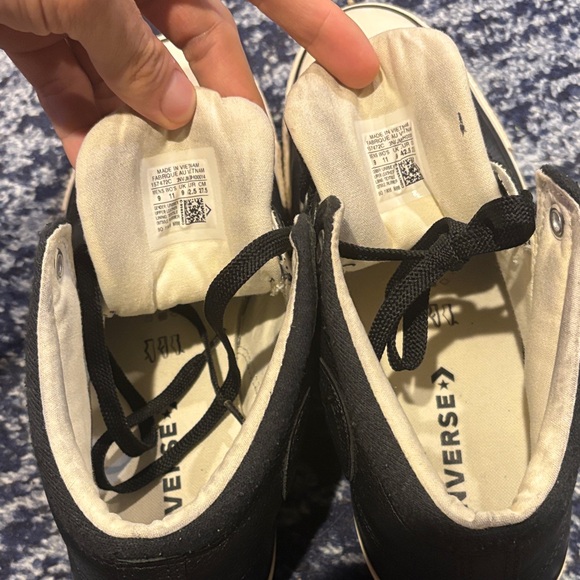 Converse Black and Cream High-Top Sneakers - Picture 6 of 8